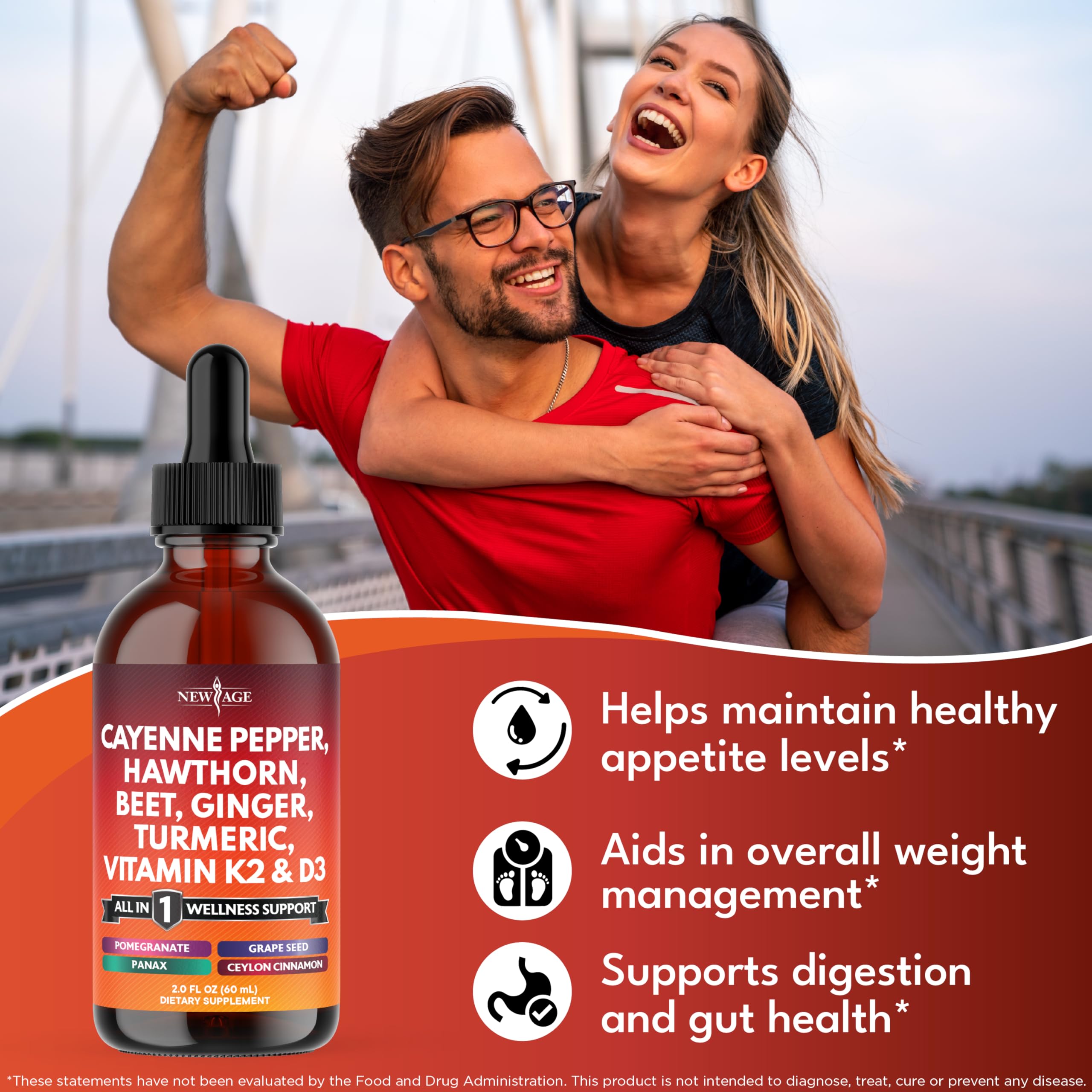 NEW AGE Cayenne Pepper Liquid Drops dropper close-up