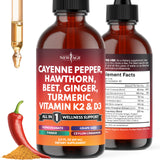 NEW AGE Cayenne Pepper Liquid Drops front view with packaging