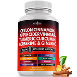 NEW AGE Ceylon Cinnamon & ACV Supplement bottle front view