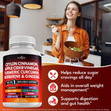NEW AGE Ceylon Cinnamon & ACV Supplement bottle side view