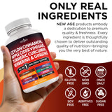 NEW AGE Ceylon Cinnamon & ACV Supplement bottle with measuring spoon