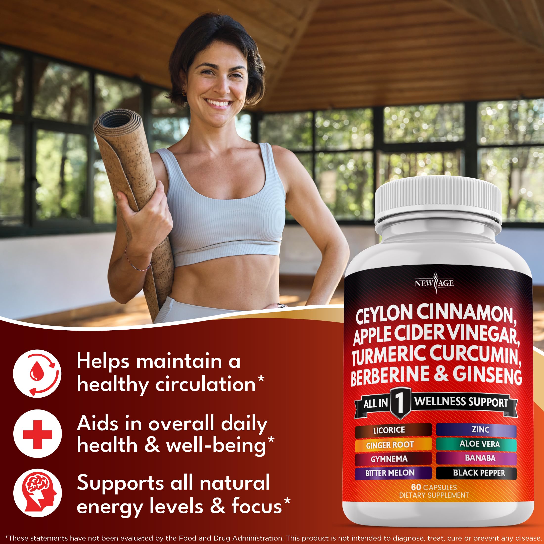 NEW AGE Ceylon Cinnamon & ACV Supplement ingredients list