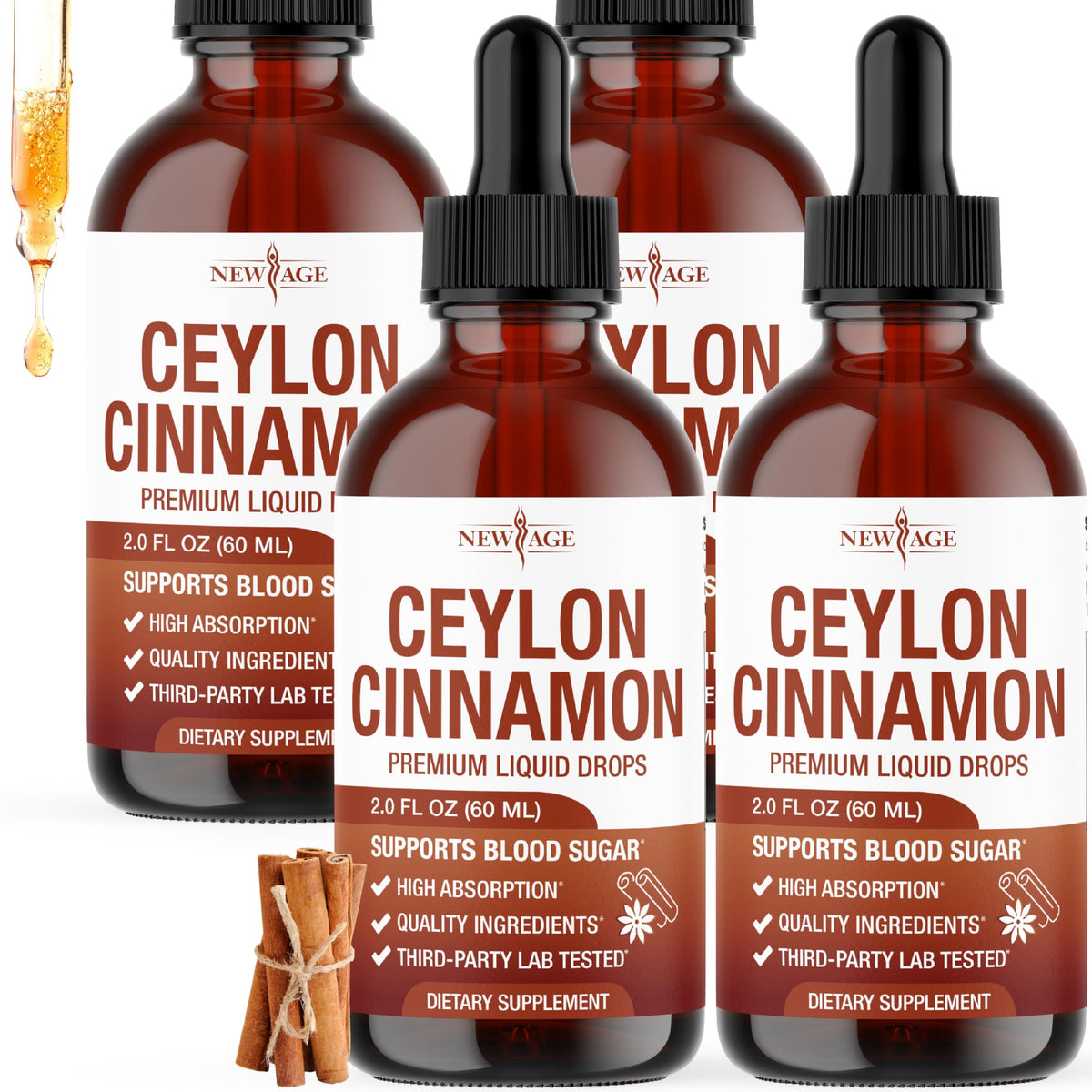 NEW AGE Ceylon Cinnamon Drops 227g front view