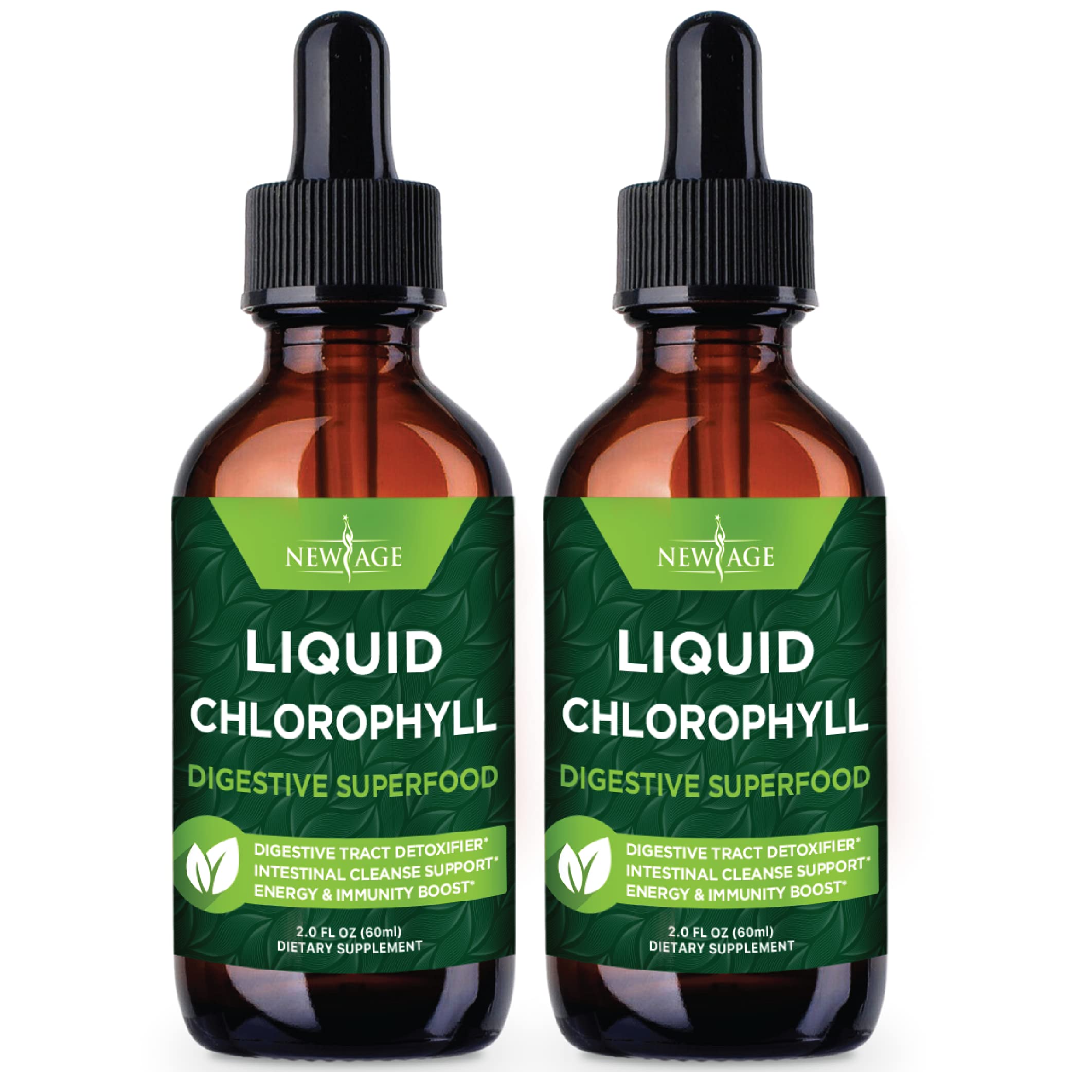 NEW AGE Chlorophyll Drops 2 Pack front view