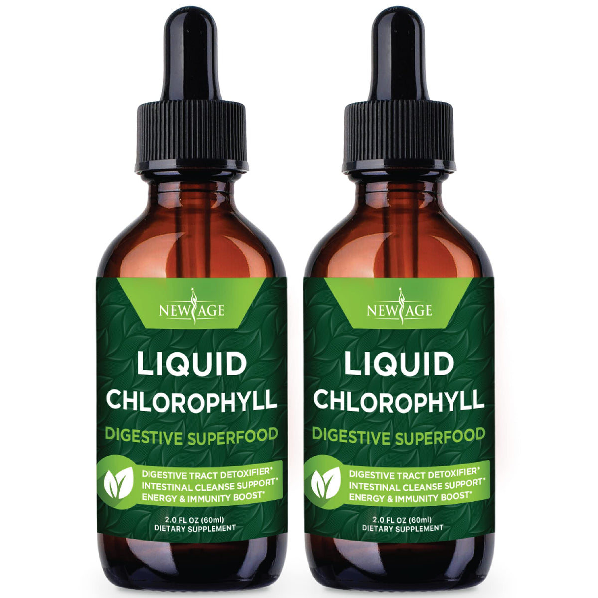 NEW AGE Chlorophyll Drops 2 Pack front view