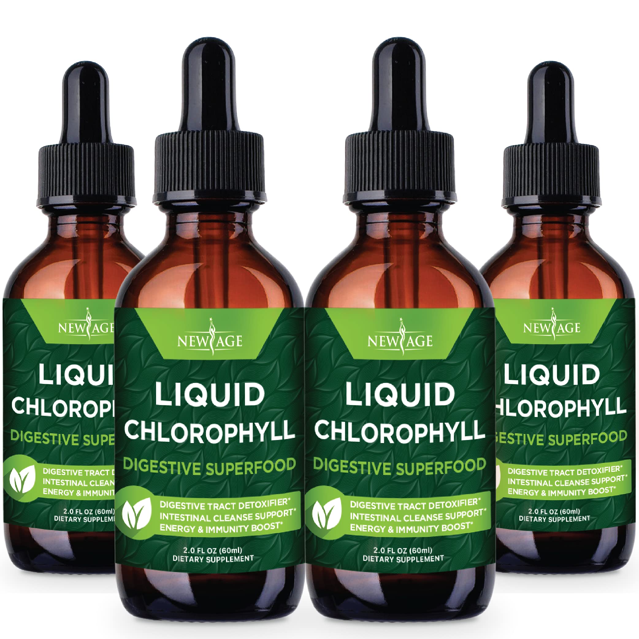 NEW AGE Chlorophyll Drops 4 Pack front view