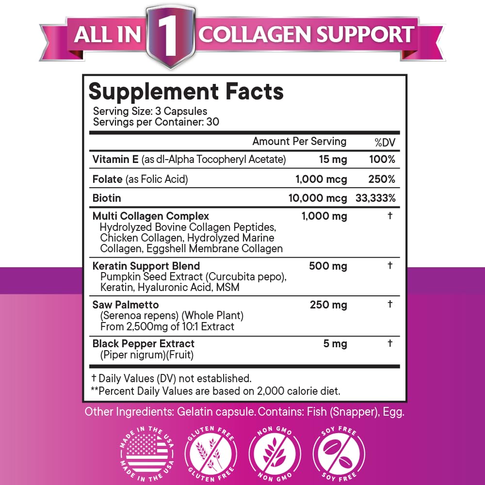 NEW AGE Collagen Capsules with ingredients list on packaging