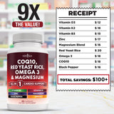 NEW AGE CoQ10 Red Yeast Rice Supplement 200mg capsule close-up