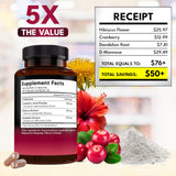 NEW AGE D-Mannose Complex capsules on a wooden table