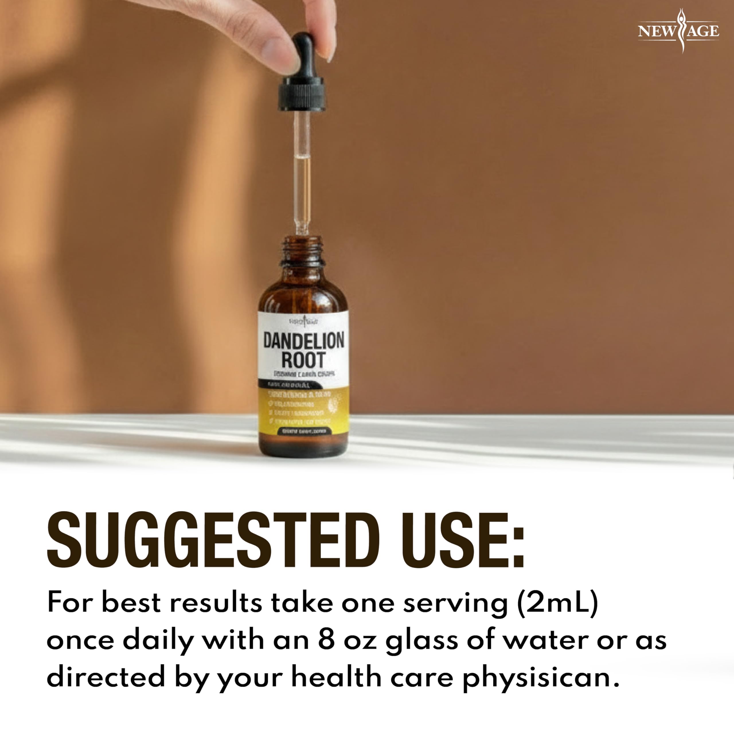 NEW AGE Dandelion Root Tincture 2oz with measuring dropper
