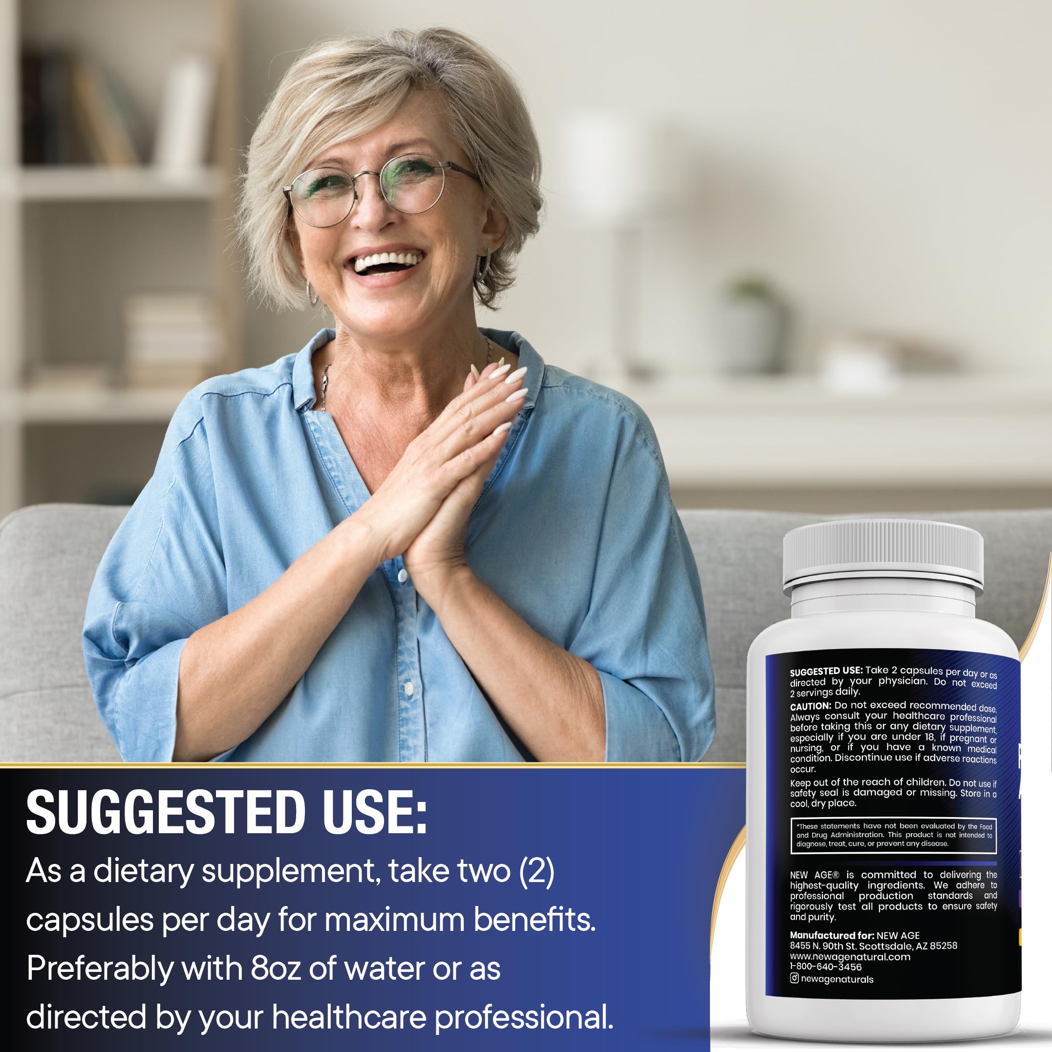 NEW AGE DHEA Supplement Capsules packaging details
