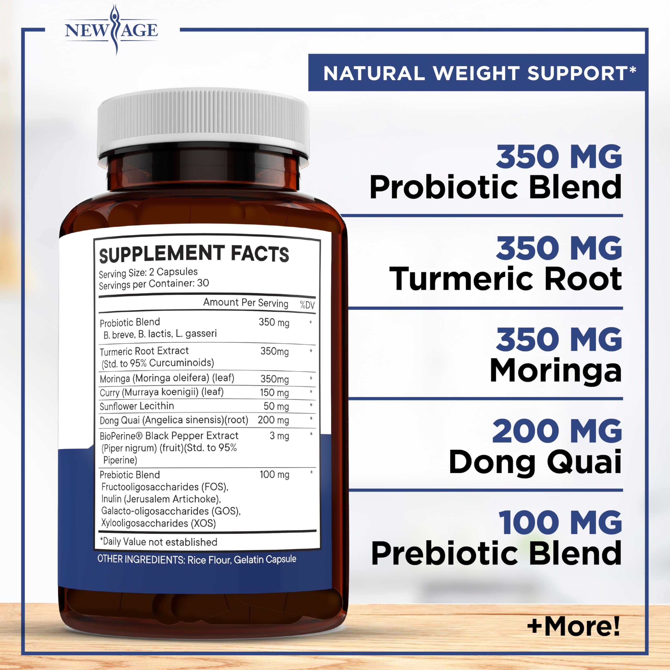 NEW AGE Dong Quai Supplement side view with label