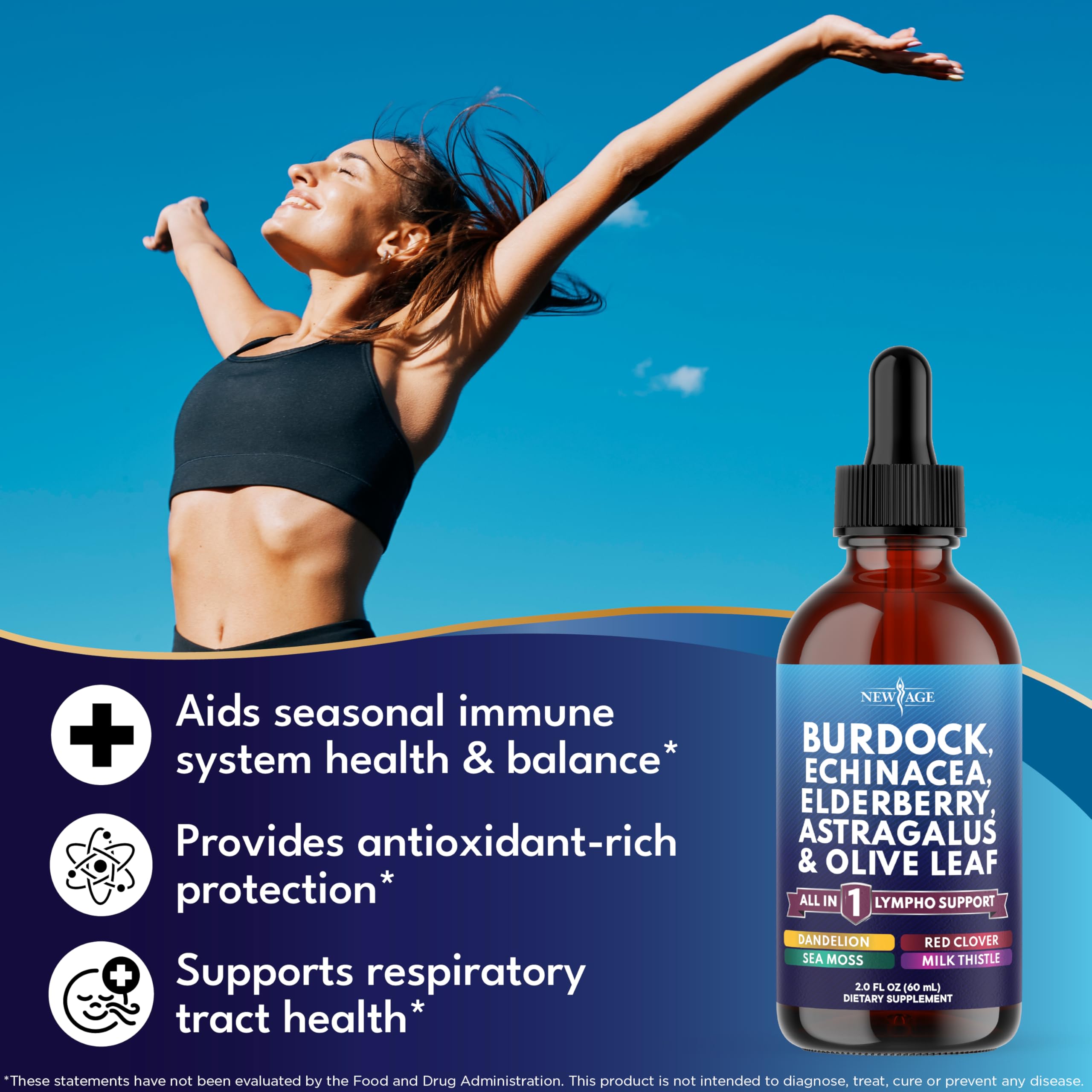 NEW AGE Echinacea Burdock Root Liquid Drops lifestyle scene