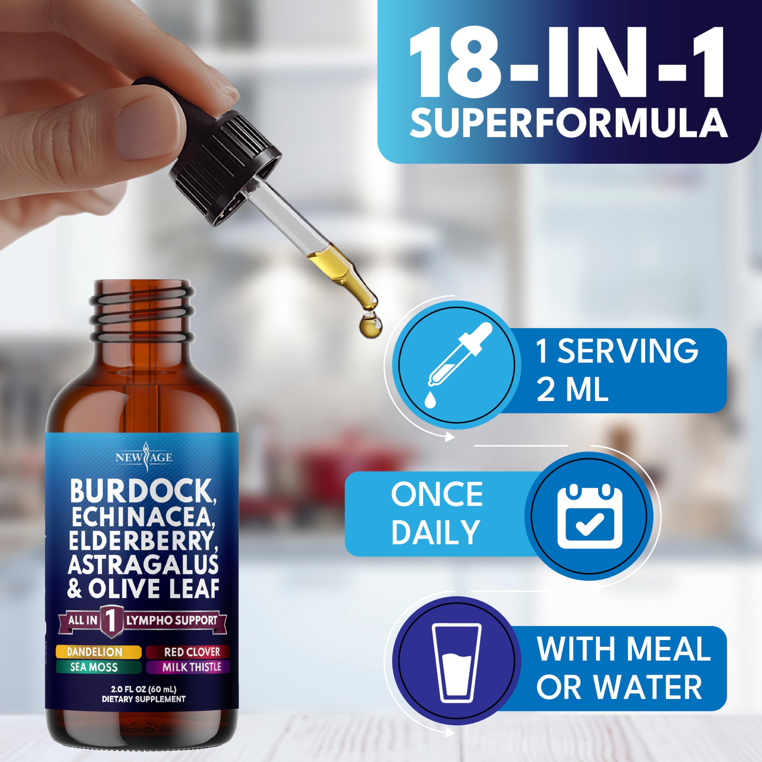 NEW AGE Echinacea Burdock Root Liquid Drops packaging
