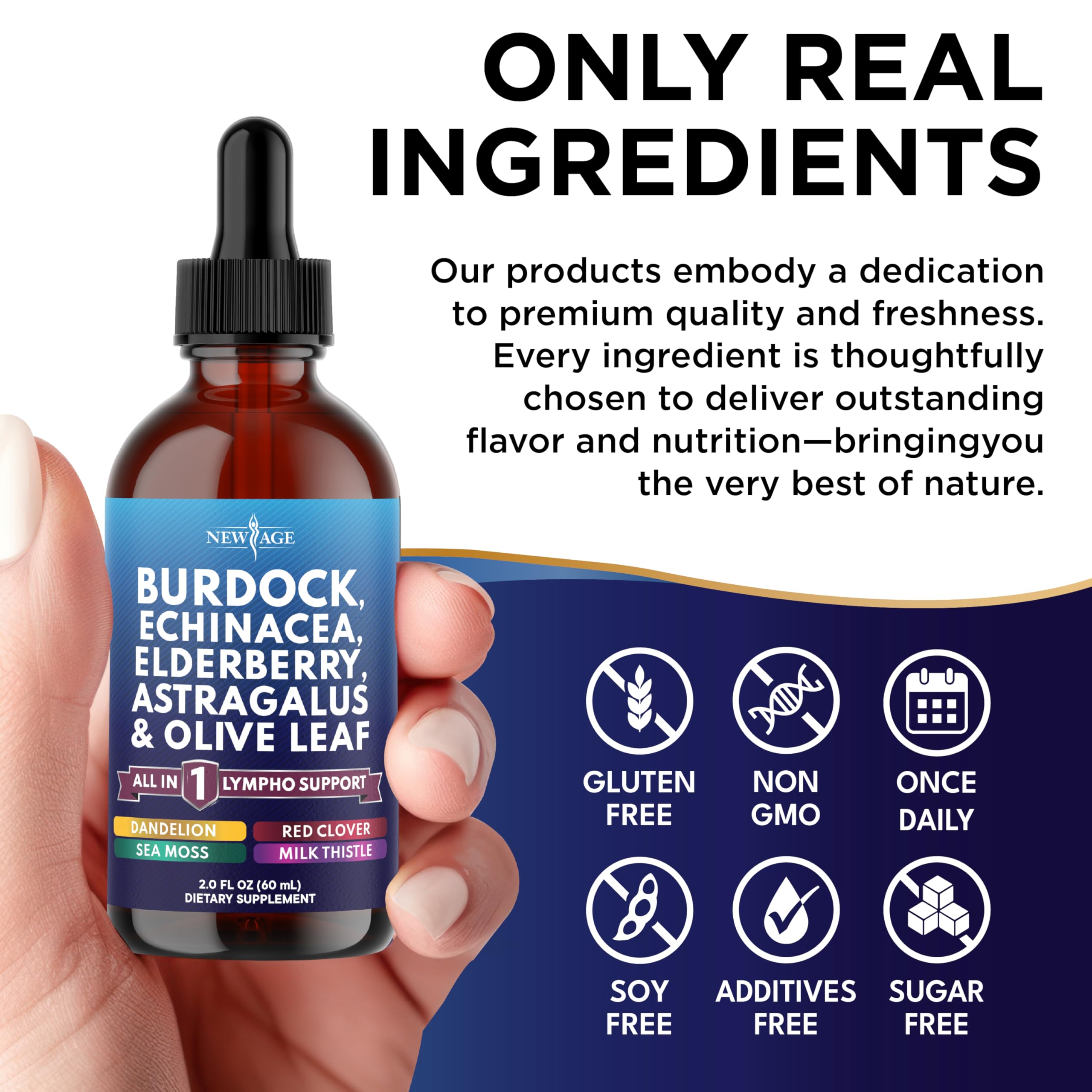 NEW AGE Echinacea Burdock Root Liquid Drops with herbal ingredients