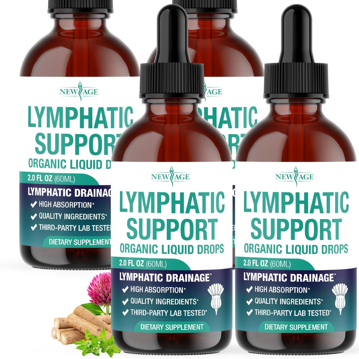 NEW AGE Echinacea Lymph Drops front view with label
