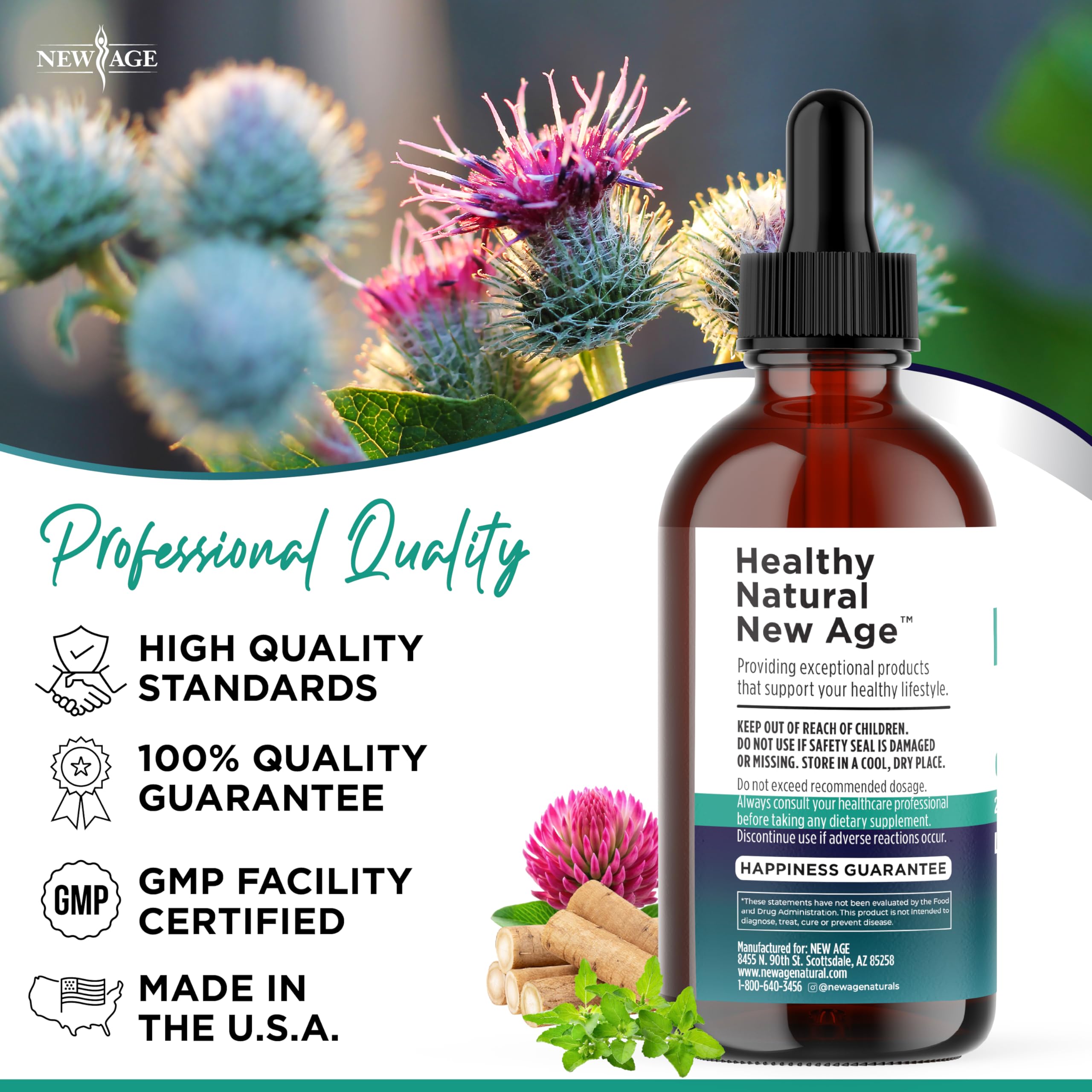NEW AGE Echinacea Lymph Drops showing dosage instructions