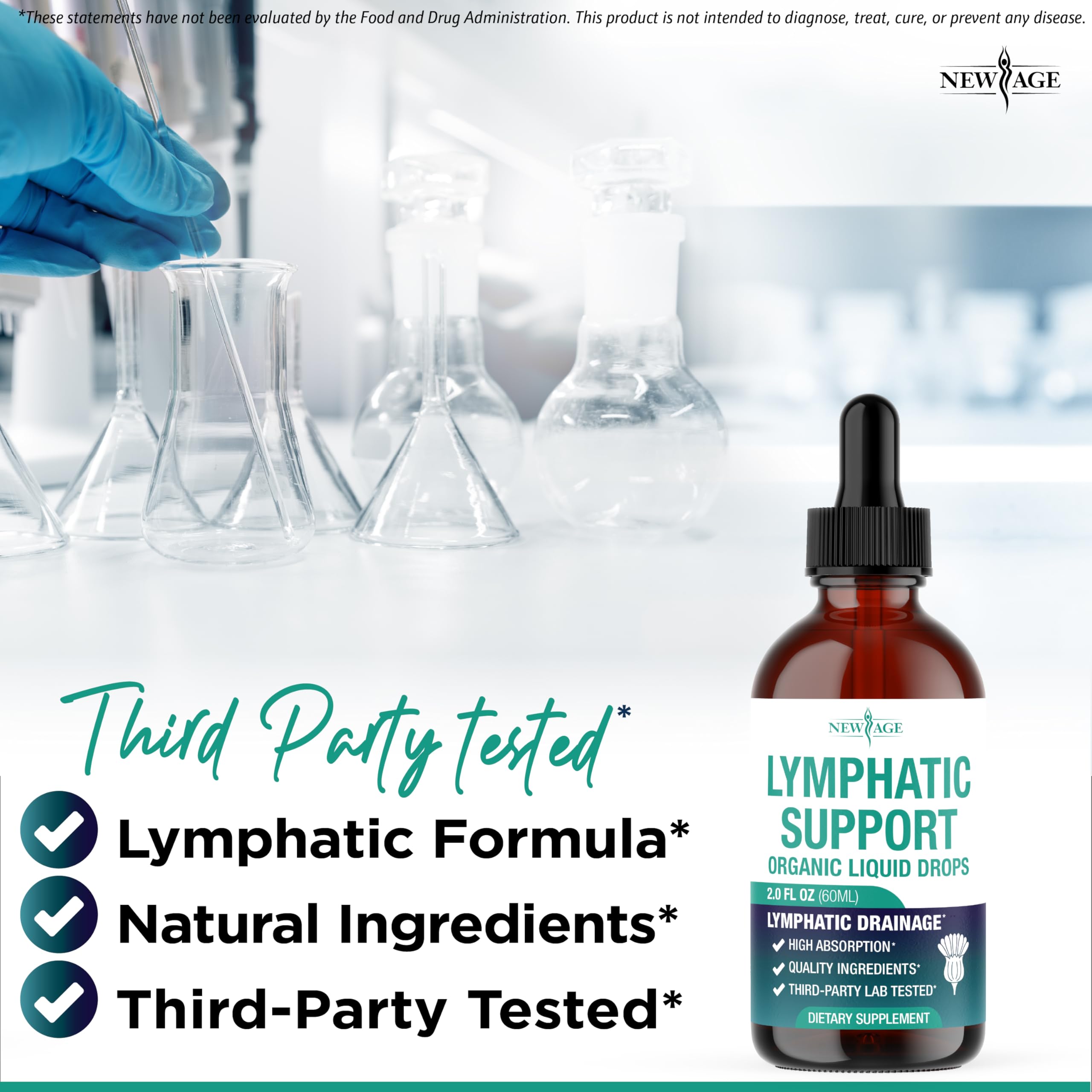 NEW AGE Echinacea Lymph Drops with measuring dropper