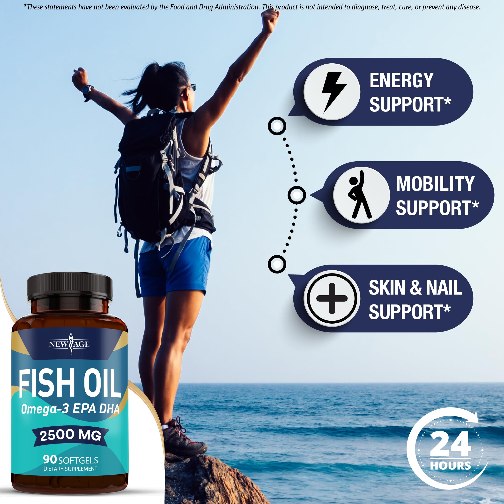 NEW AGE Fish Oil Omega 3 softgel ingredients list