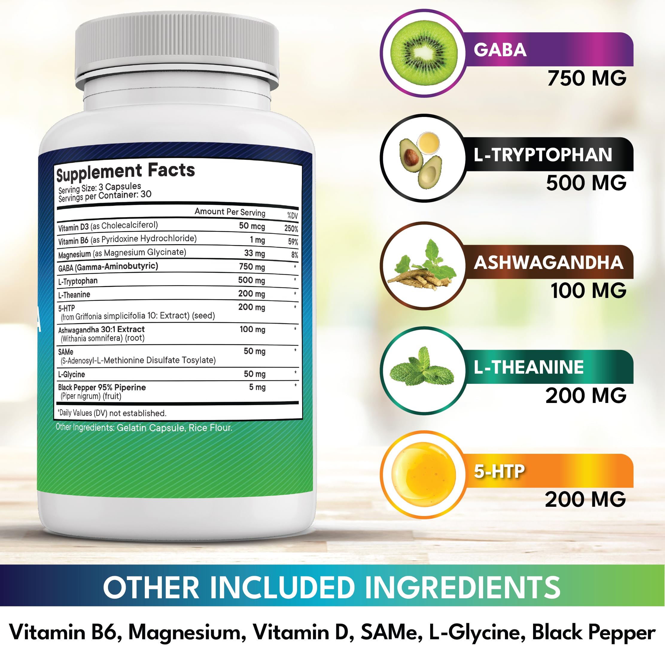 NEW AGE GABA Support Supplement powder scoop