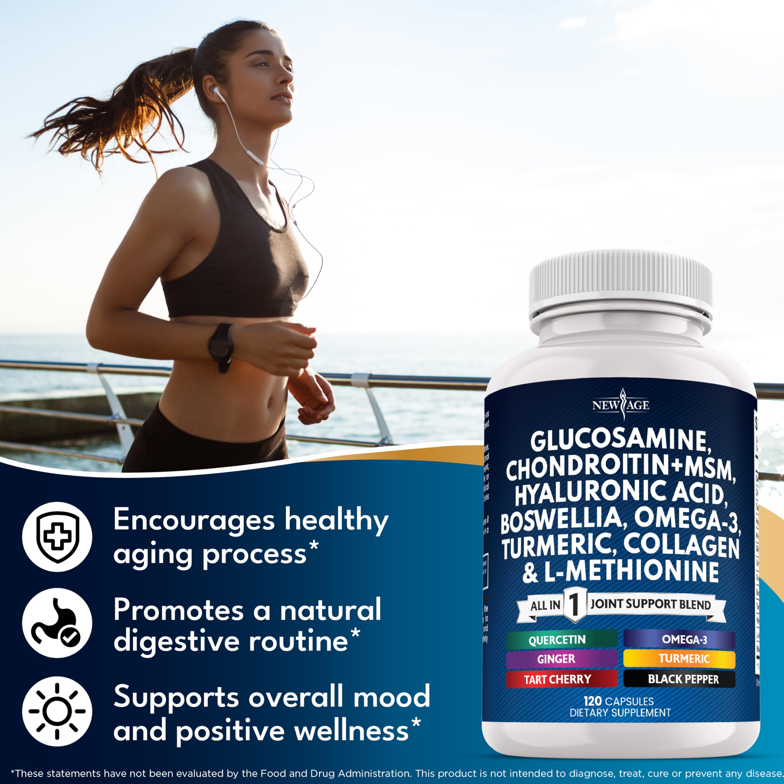 NEW AGE Glucosamine Chondroitin MSM Supplement ingredients list