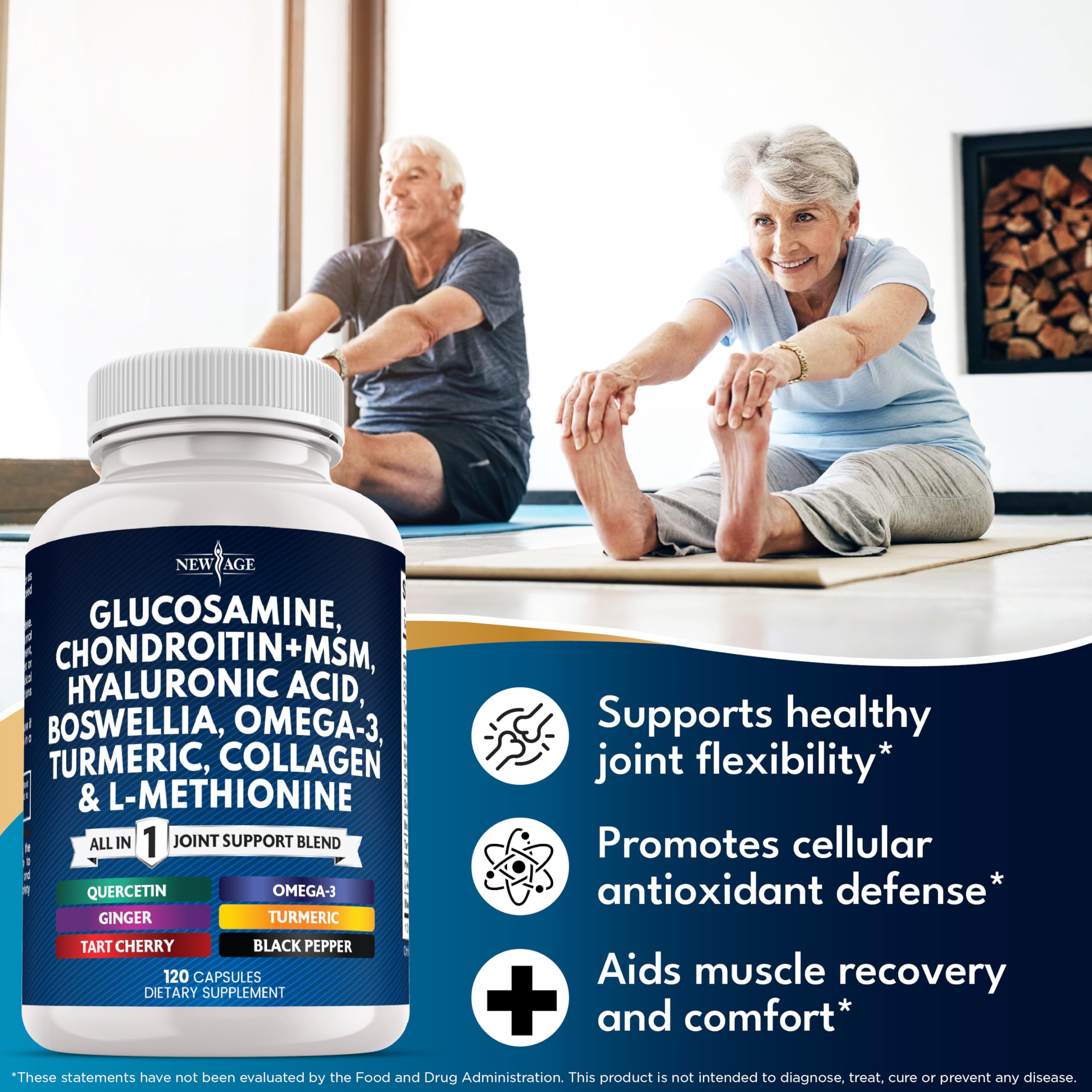 NEW AGE Glucosamine Chondroitin MSM Supplement packaging