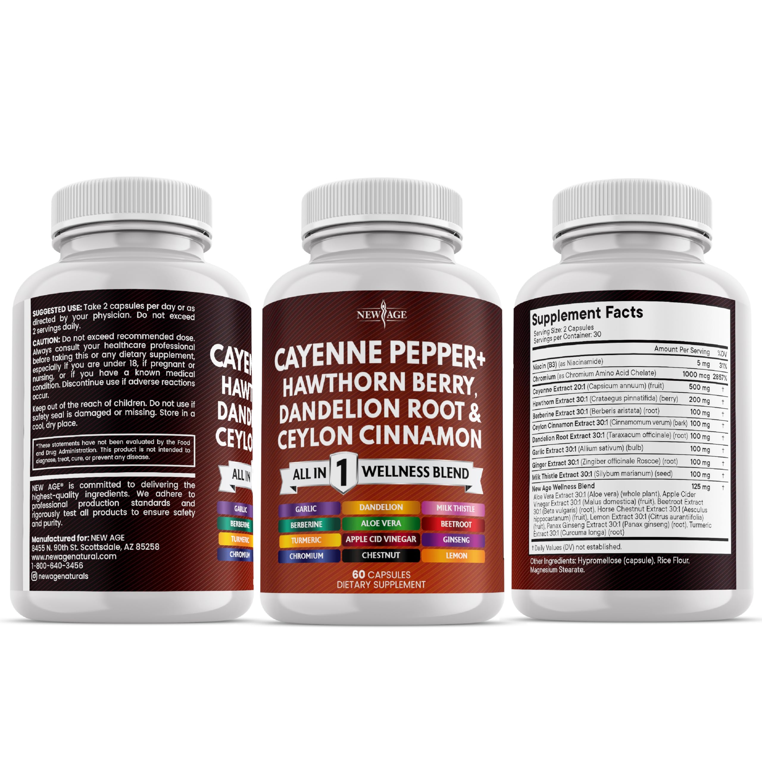 NEW AGE Hawthorn Berry Extract Capsules close-up of capsules