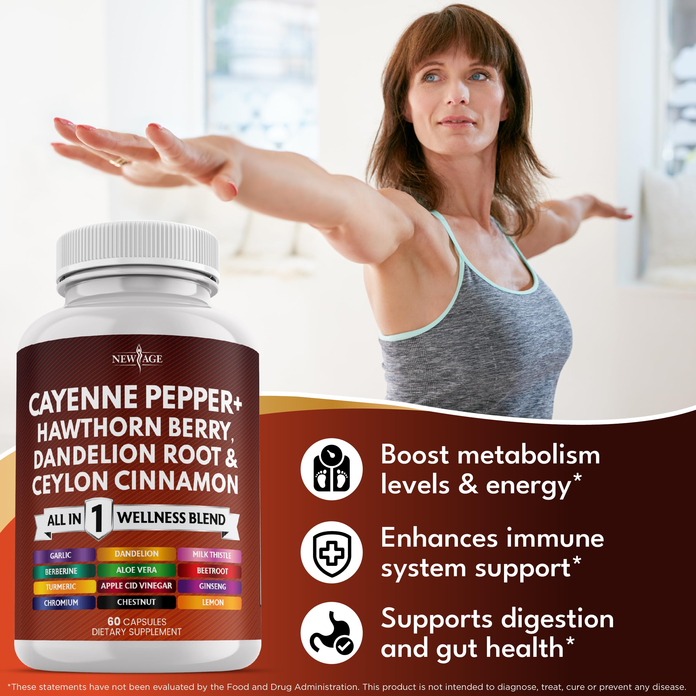 NEW AGE Hawthorn Berry Extract Capsules opened bottle view