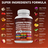 NEW AGE Hawthorn Berry Extract Capsules side view showing ingredients