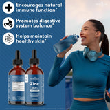 NEW AGE Ionic Zinc Drops back view showing ingredients