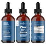 NEW AGE Ionic Zinc Drops in use with glass of water