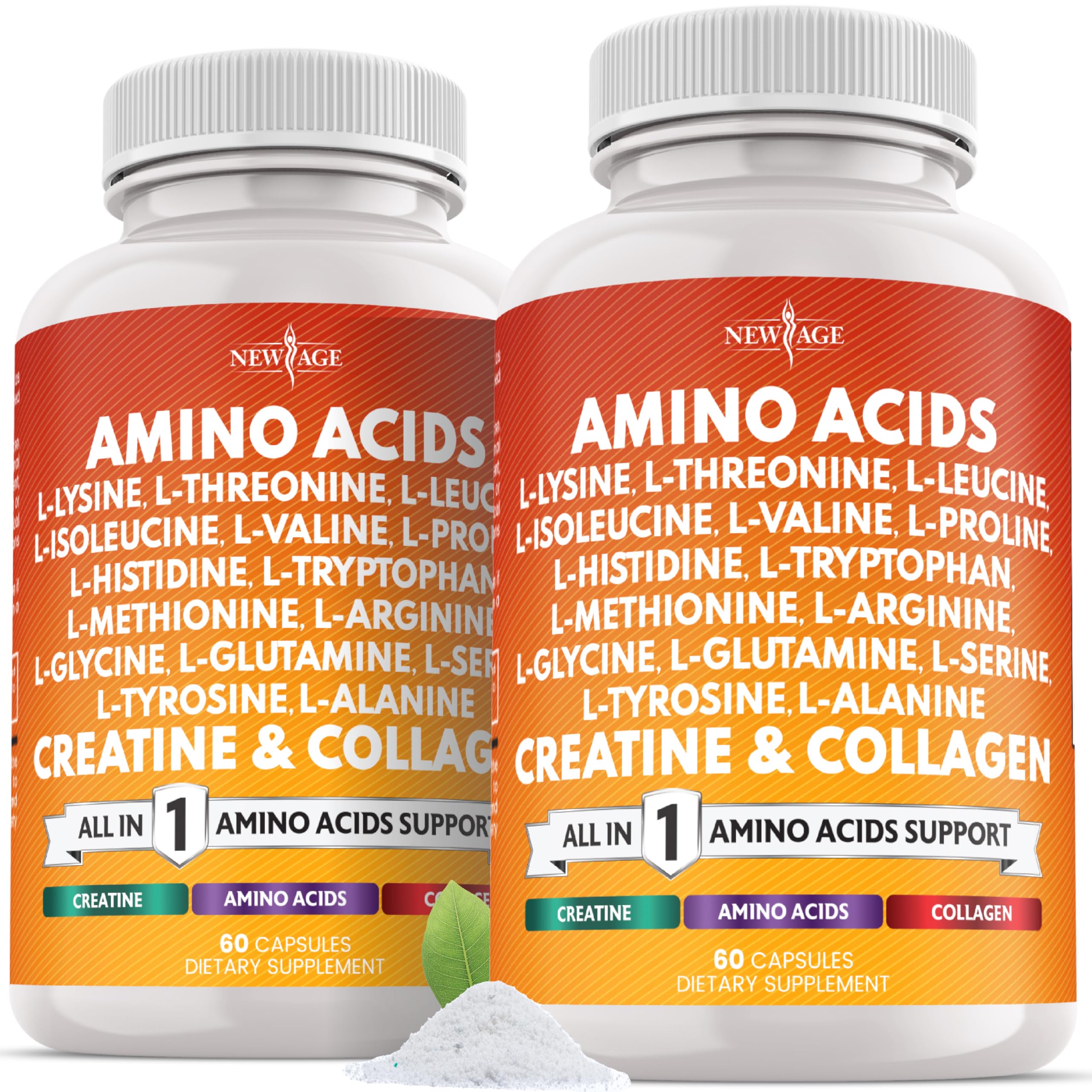 NEW AGE L-Lysine amino acid supplement front view