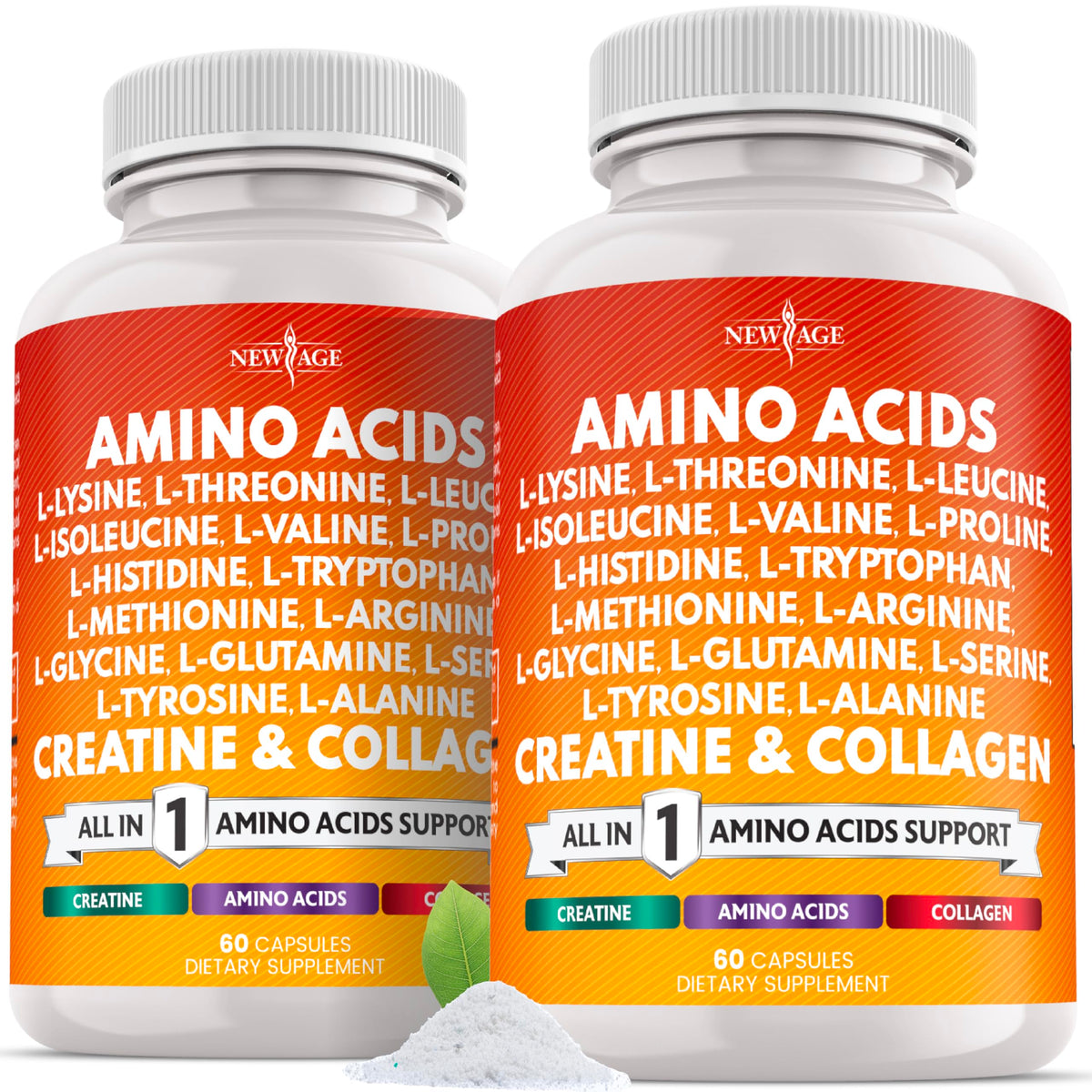 NEW AGE L-Lysine amino acid supplement front view