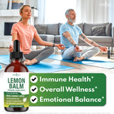 NEW AGE Lemon Balm Drops bottle with dropper open