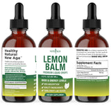 NEW AGE Lemon Balm Drops on wooden table
