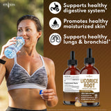 NEW AGE Licorice Root Drops 113g bottle side view