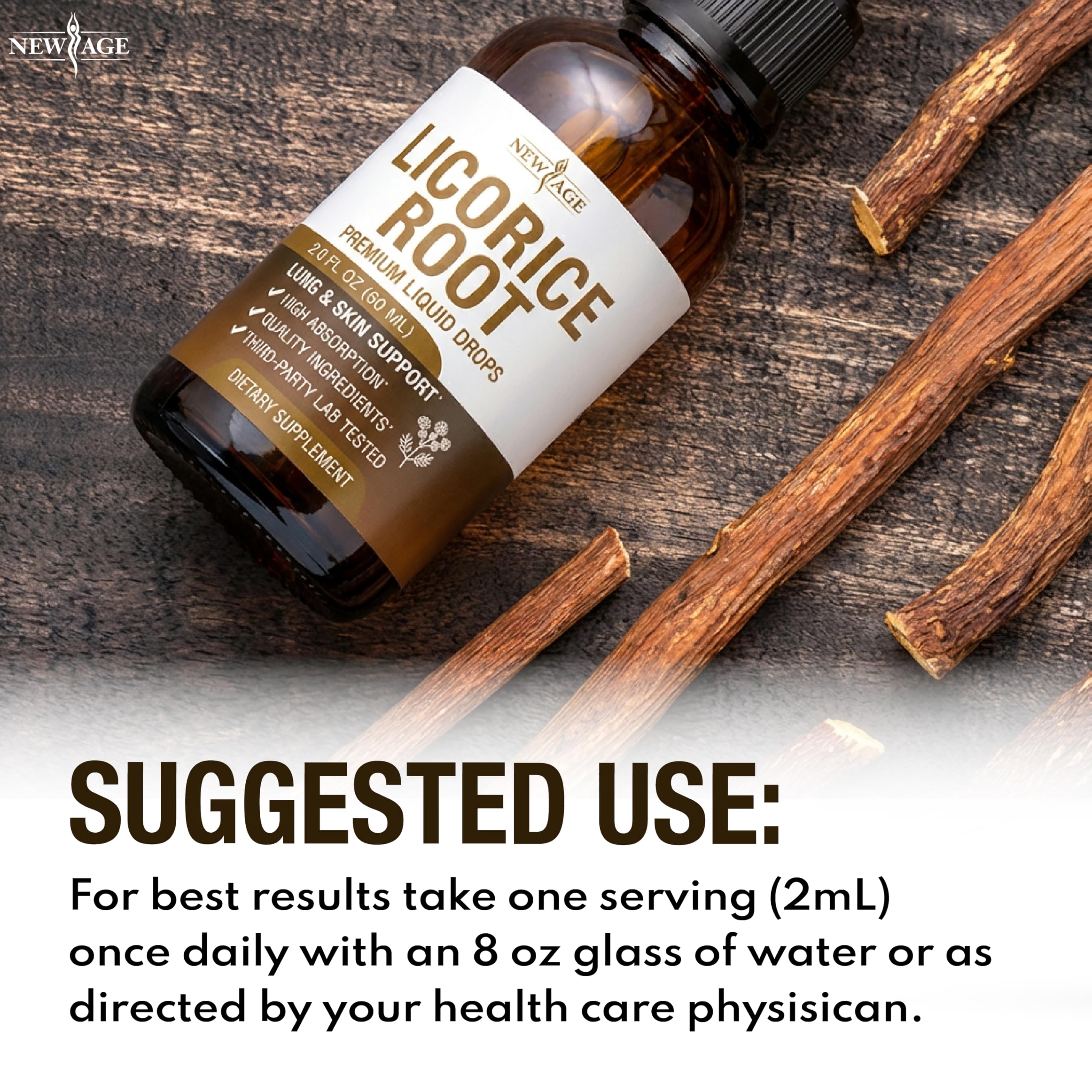 NEW AGE Licorice Root Drops 113g label detail