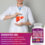 NEW AGE Liver Support Supplement bottle on a kitchen counter