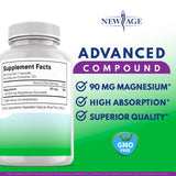 NEW AGE Magnesium Glycinate Supplement capsule close-up