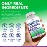 NEW AGE Magnesium Glycinate Supplement displayed with other supplements