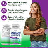 NEW AGE Magnesium Glycinate Supplement side view showing capsule