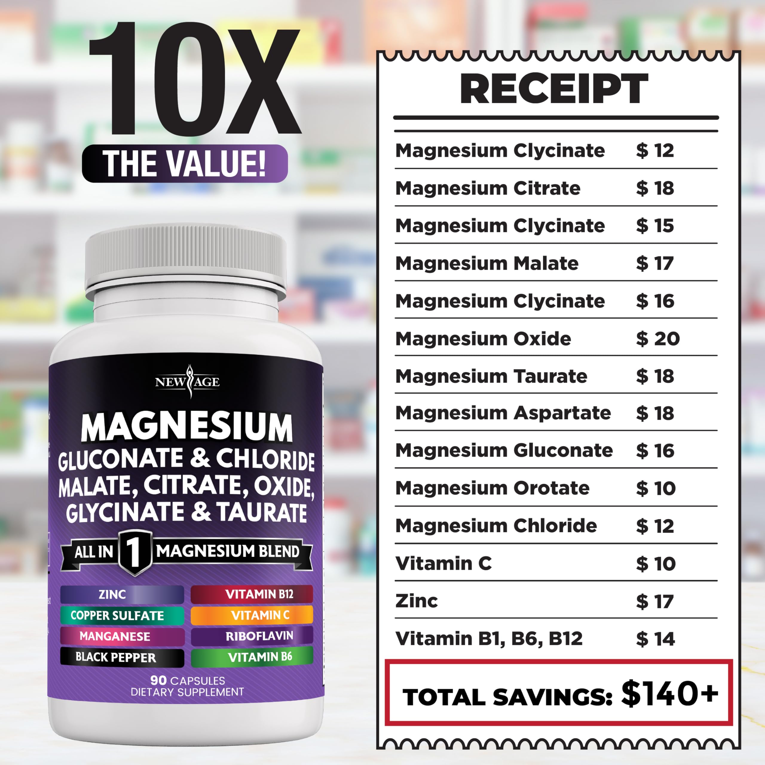 NEW AGE Manganese Complex Supplement side view