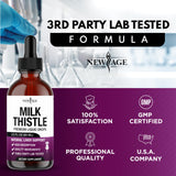 NEW AGE Milk Thistle Drops 142g bottle back view