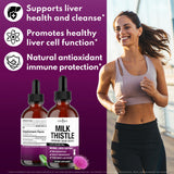 NEW AGE Milk Thistle Drops 142g bottle side view