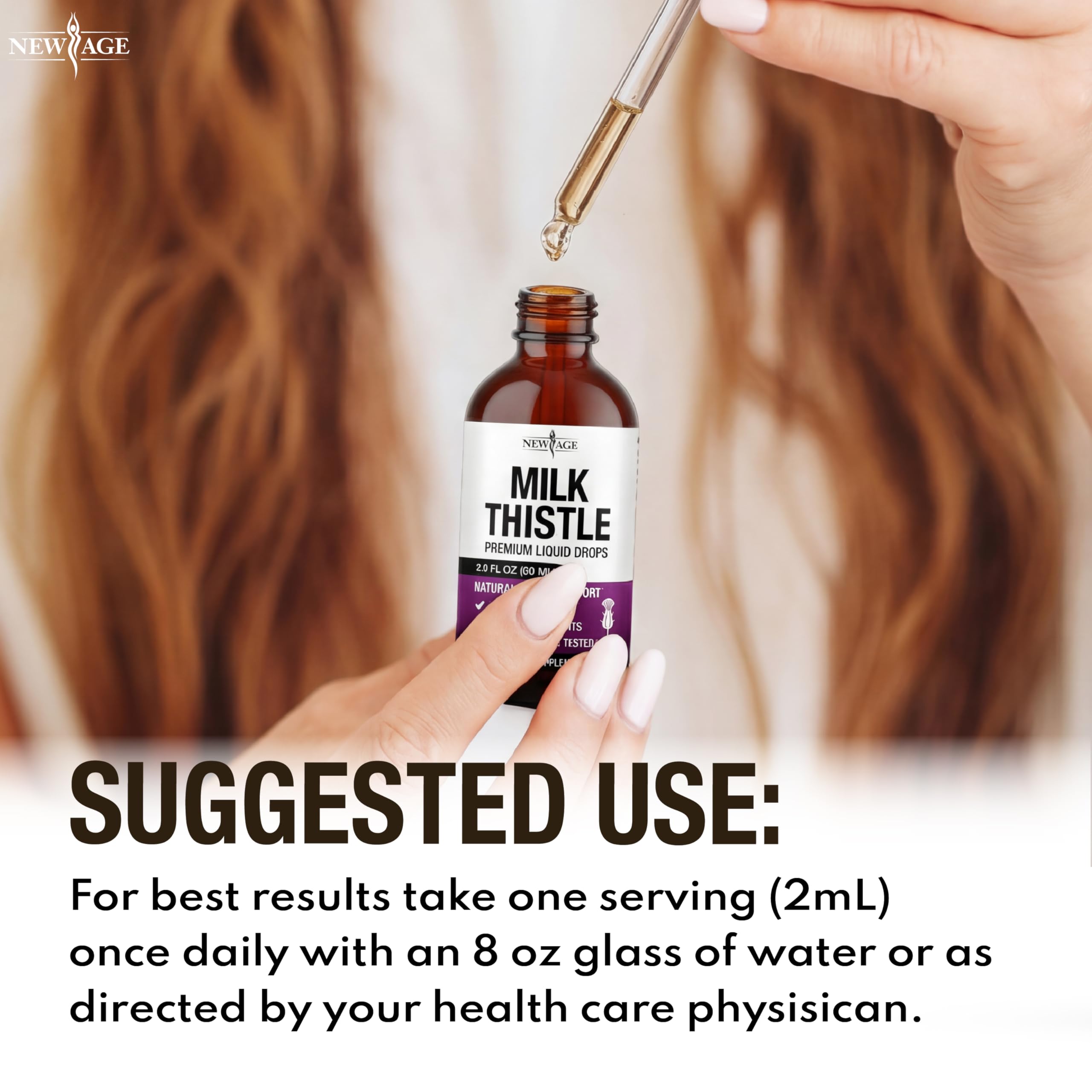 NEW AGE Milk Thistle Drops 142g lifestyle scene