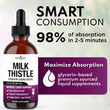 NEW AGE Milk Thistle Drops 142g packaging with ingredients