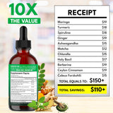 NEW AGE Moringa Supplement Drops close-up of label