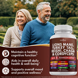 NEW AGE Mushroom Supplement Capsules close-up of capsules