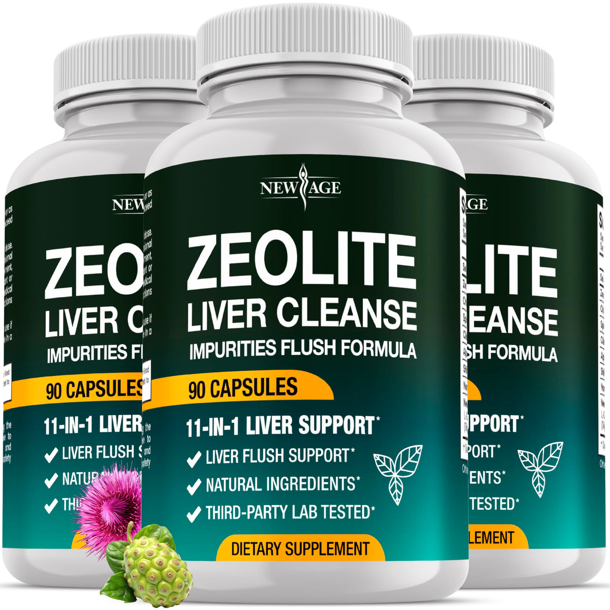 NEW AGE Noni 11-in-1 Zeolite Capsules front view