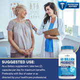 NEW AGE Probiotics 60 Billion CFU capsule bottle with a measuring spoon